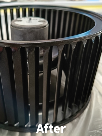 仙台市の便利屋が清掃したレンジフード・シロッコファンの仕上がり（洗浄後のピカピカなAfter写真）