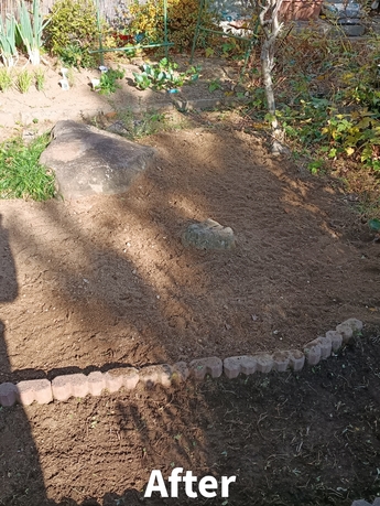 仙台市太白区で草むしり作業後の庭の様子｜雑草を除去して整地されたスッキリしたお庭