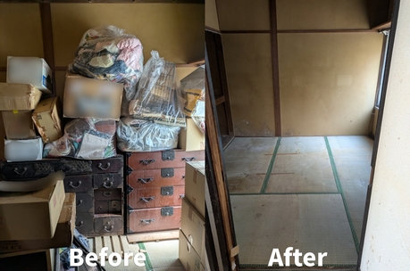 仙台の便利屋による実家や家の片付け・家財整理のビフォーアフター作業例