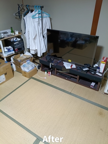 宮城県内での不用品整理作業後｜仕分け・搬出後、動線が確保された室内の様子