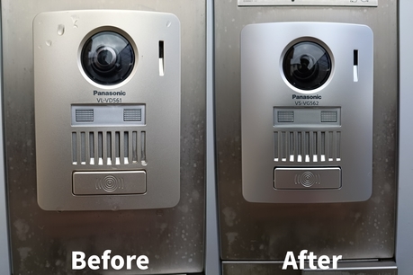 名取市のリピーター様宅で行ったドアホン交換作業のビフォーアフター比較
